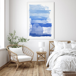 北欧ポスター【 abstract sky - noon 】 ブルー アートポスターをインテリアに 3枚目の画像