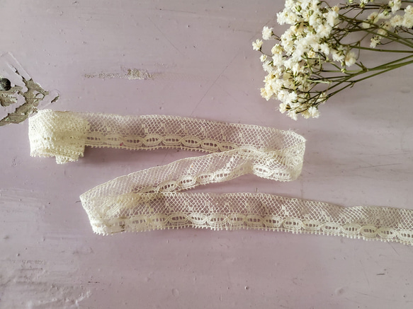 フランスアンティーク チュールレースブレード 83cm レース Mon