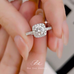 Yu⭐︎ページ！最高級モアサナイト　0.3カラット　スクエアヘイローリング ae9e4d9c78127db389a160d278dd82