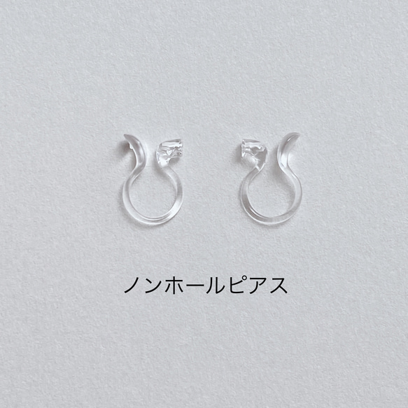 [14kgf] P47 cz pearl pierce・earring 8枚目の画像