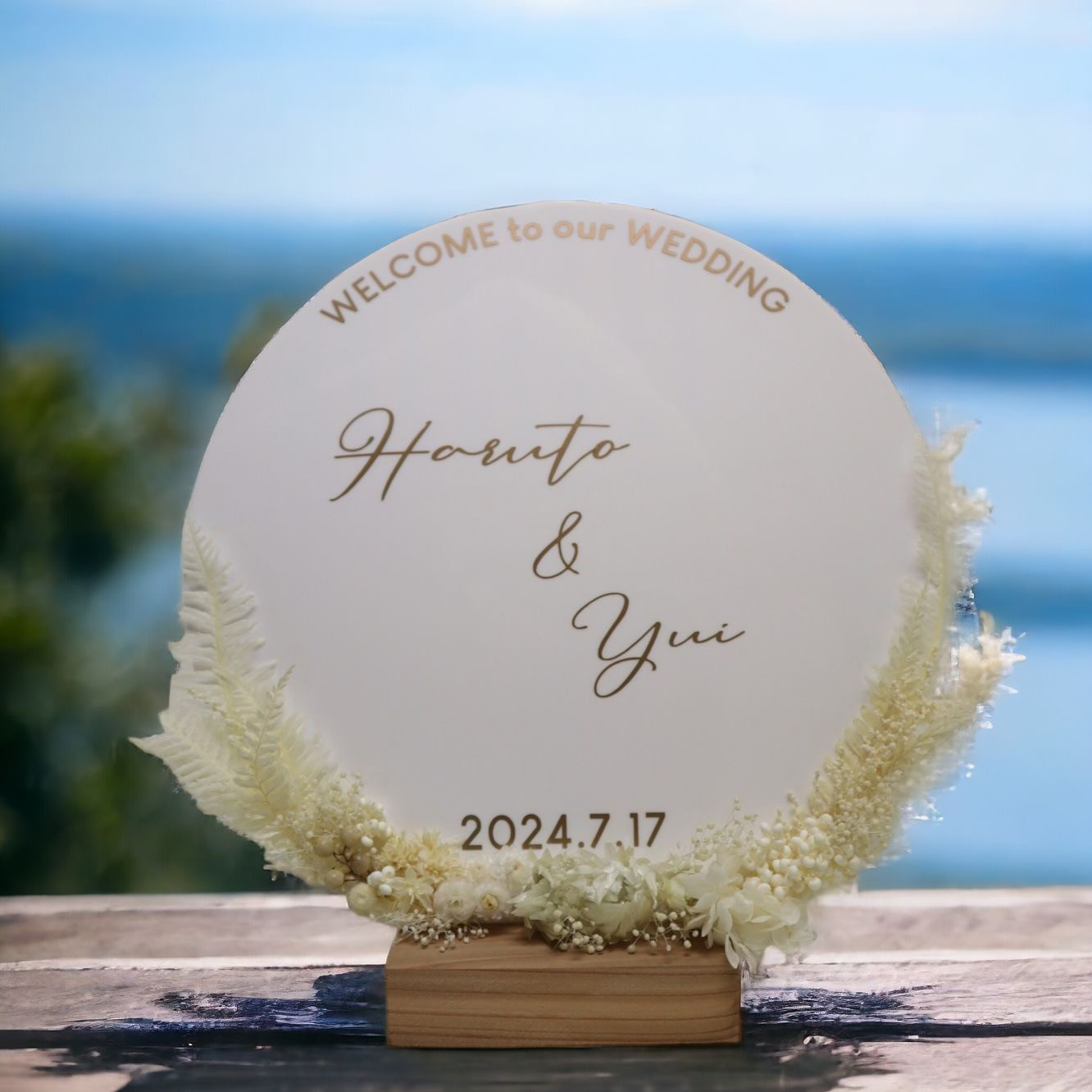 ドライフラワーアレンジメント　ウェルカムボード　結婚式　アクリル板　ウェディング　オーダーメイド　グッズ 11,250円