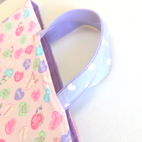 ゆめかわハート♡ユニコーン柄＊レッスンバック(ラベンダー