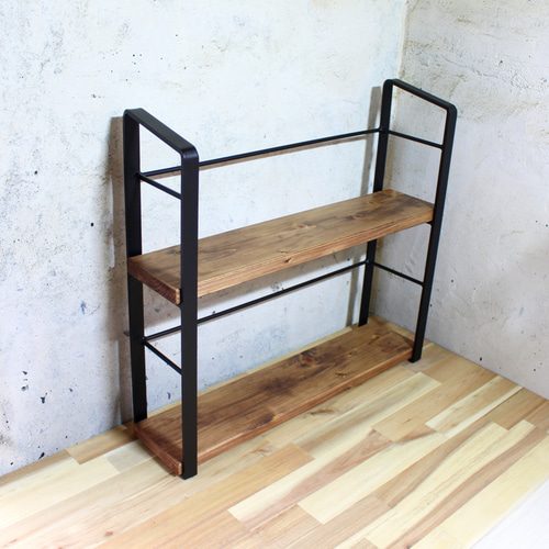 アイアン2段ブックスタンド・本棚 本棚・絵本棚・マガジンラック