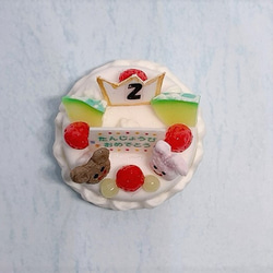 【ナンバーが入れられる】バースデーケーキ　NO.2　ミニチュアケーキ 3枚目の画像