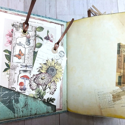 ジャンクジャーナル　junk journal雑記帳　エフェメラセット 大型ジャンクジャーナルキット販売 DIYキット エフェメラ