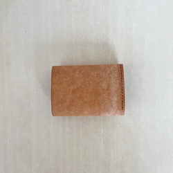 イタリアンレザーの三つ折り財布　ミニマル財布　三つ折り財布　プエブロ 2枚目の画像