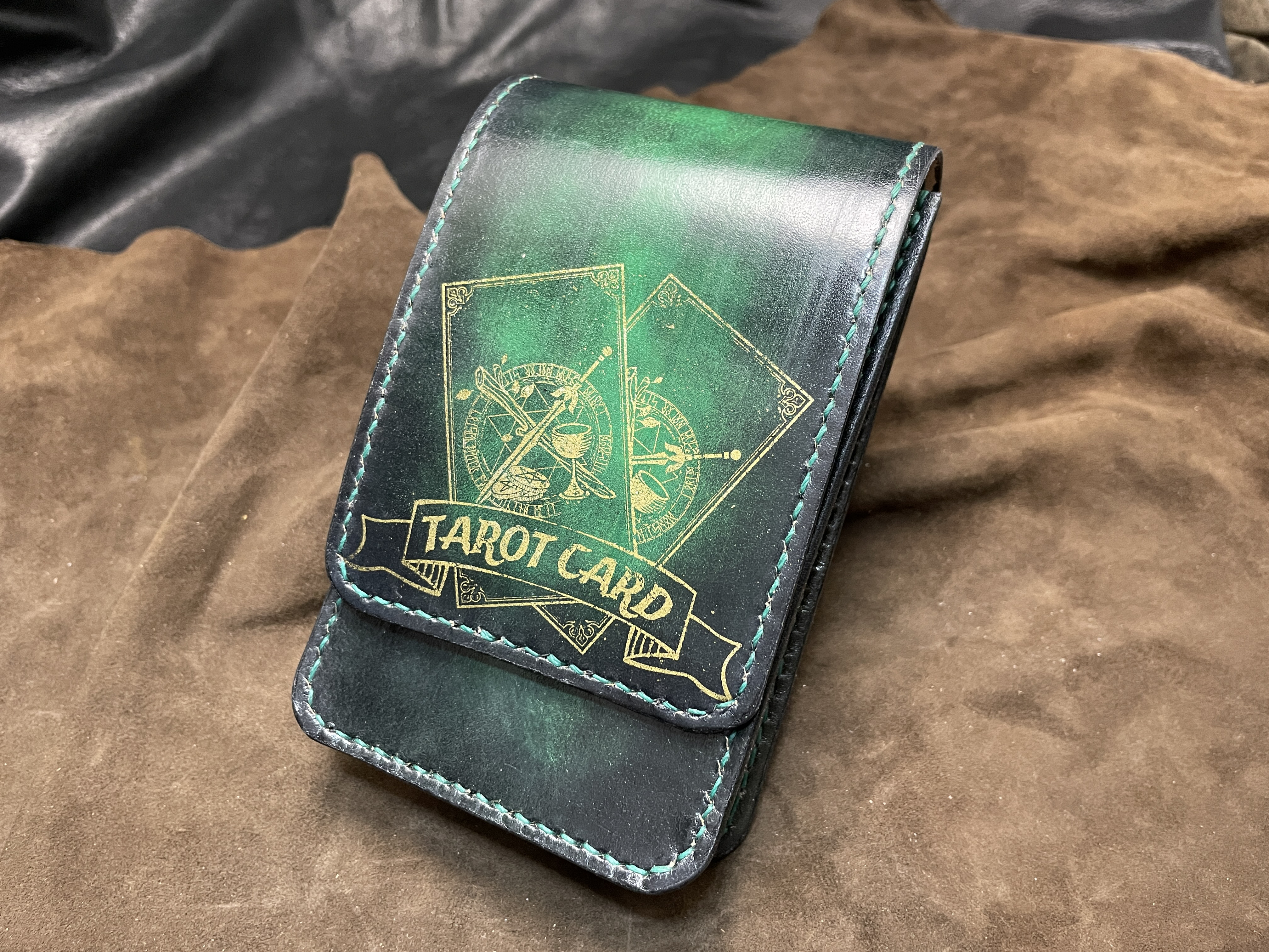 かぶせタロットケース -Hermit-  ゴシックグリーン