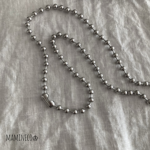 オールステンレス製 6mmボールチェーングラスホルダー メガネホルダー