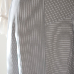 【SET UP】スモッキングシャツ＆アシンメトリースカート / light gray 12枚目の画像
