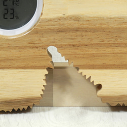 デジタル温・湿度計（時計付）アメリカン・コッカー・スパニエル【木製（アカシア集成材）】（置き・掛け兼用） 7枚目の画像