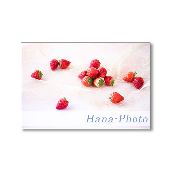 1625) バスケットの苺とロールケーキ   ポストカード5枚組 3枚目の画像
