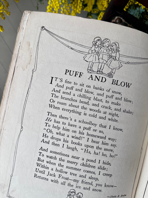 英国で出会った♪ アンティークの大型絵本 1910年代「A CHILD’S POSY」童謡/詩集 16枚目の画像