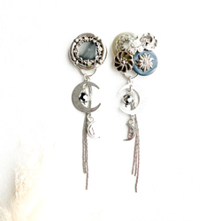 ゴールド×ブラウン×くまちゃんボタン インド刺繍リボン タッセル  