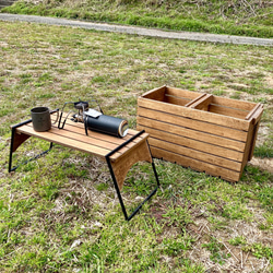 収納BOXのフタがローテーブルに！ No.7a (スライド式) アウトドア