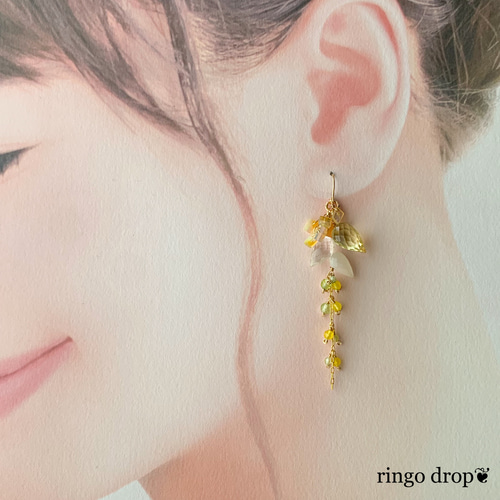 レモンクォーツ・プレシャスオパール・水晶他14kgfピアス/16kgpイヤリング レモンクォーツ・プレシャスオパール・水晶他14kgfピアス/16kgp