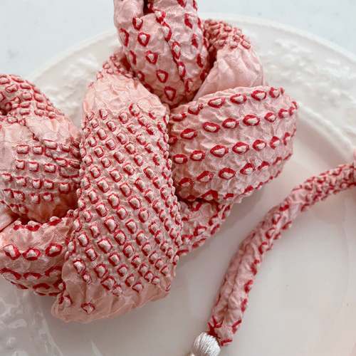 Mia様ご確認用　七五三　髪飾り　絞り　かのこ　ちんころ　ピンク Mia様ご確認用 七五三 髪飾り 絞り かのこ ちんころ ピンク Mia様ご