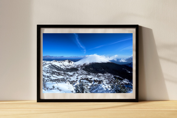 浅間山 冬景色 インテリアアートポスター IVYL-033 雪 山岳 群馬 風景