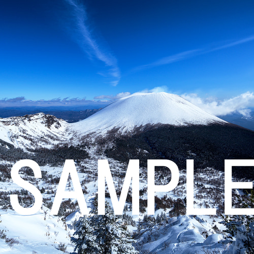 浅間山 冬景色 インテリアアートポスター IVYL-033 雪 山岳 群馬 風景