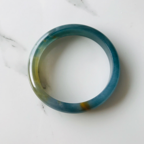 B4010-023】ジェイド 翡翠 ヒスイ バングル 一点もの グアテマラ