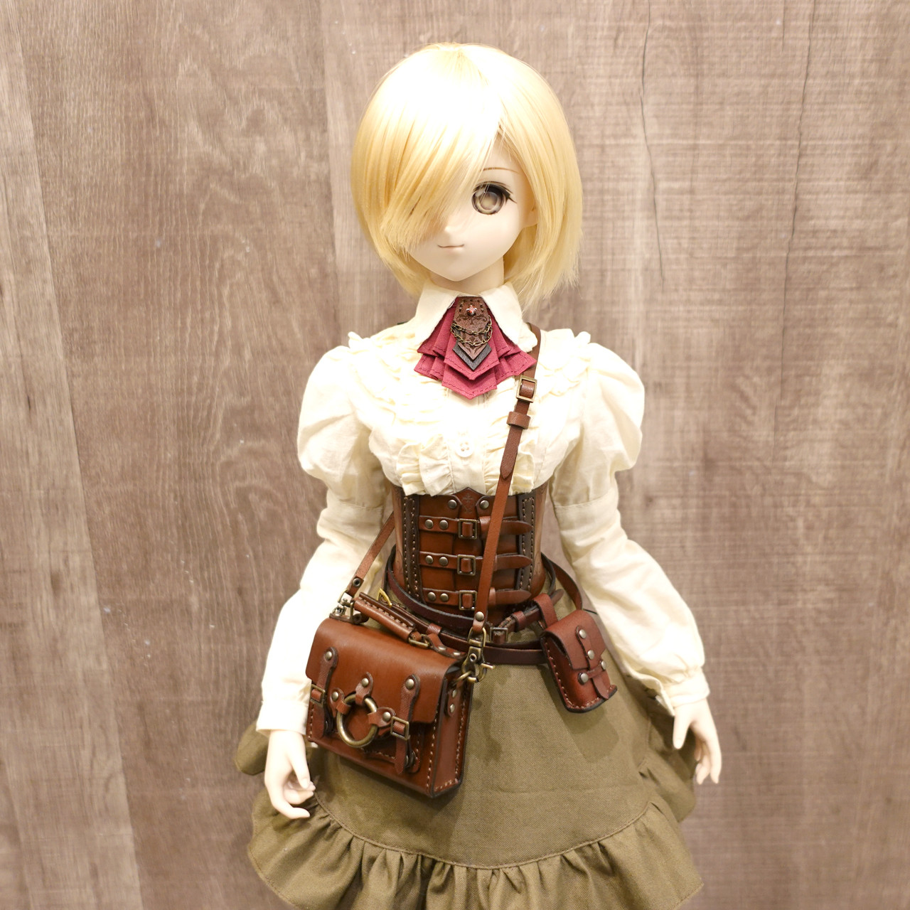 受注生産] 1/3ドール 2wayスチームパンク レザーバッグ 本革