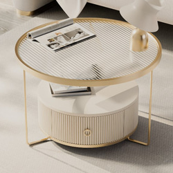 収納キャビネット付きのサイドテーブル おしゃれ かわいい インテリア 家具 コーヒーテーブル ch-632 10枚目の画像