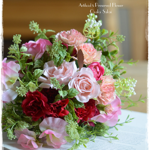 母の日・お祝いギフトにアートのカーネーション・バラ