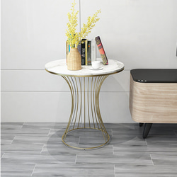 ラグジュアリーなサイドテーブル 大理石天板 おしゃれ かわいい インテリア 家具 コーヒーテーブル ch-721 1枚目の画像