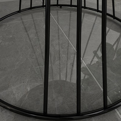 シェルフ付きのラグジュアリーなサイドテーブル 大理石天板 おしゃれ かわいい インテリア 家具 ch-722 8枚目の画像