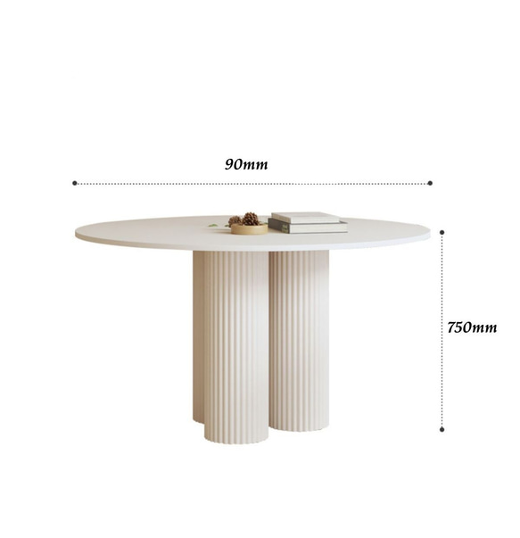 北欧デザインのダイニングテーブル ラウンド型 コーヒーテーブルにも シンプル モダン ナチュラル ch-320 9枚目の画像