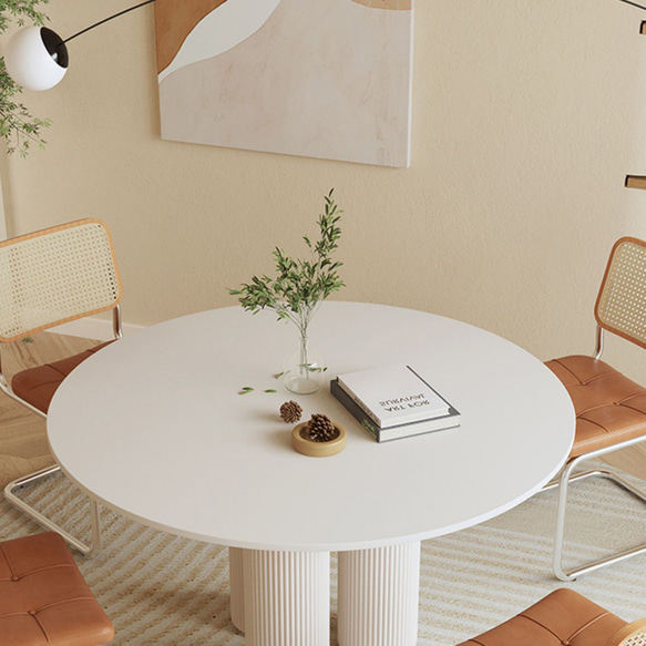 北欧デザインのダイニングテーブル ラウンド型 コーヒーテーブルにも シンプル モダン ナチュラル ch-320 4枚目の画像