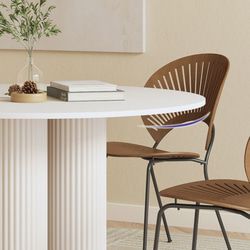 北欧デザインのダイニングテーブル ラウンド型 コーヒーテーブルにも シンプル モダン ナチュラル ch-320 6枚目の画像