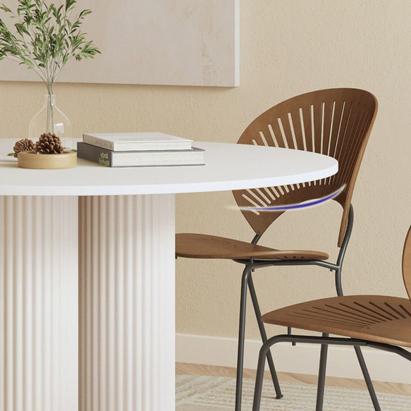 北欧デザインのダイニングテーブル ラウンド型 コーヒーテーブルにも シンプル モダン ナチュラル ch-320 6枚目の画像