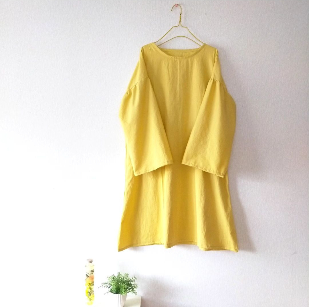 Spring cotton ベルスリーブワンピース ✦選べる35色✦ made in japan