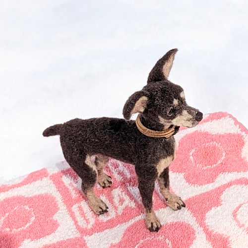 【受注製作お問い合わせ専用】羊毛フェルトペット 鼻先〜お尻まで約13cm強サイズ 受注製作お問い合わせ専用】羊毛フェルトペット 鼻先〜お尻まで約13cm強