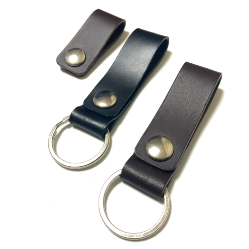 特価】ベルトループキーホルダーコードクリップセット ダークブラウン  