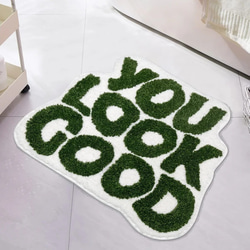 マット 「YOU LOOK GOOD」 カーペット ラグ お風呂 浴室 床 キッチン 滑り止め 幅80 ch-855 7枚目の画像