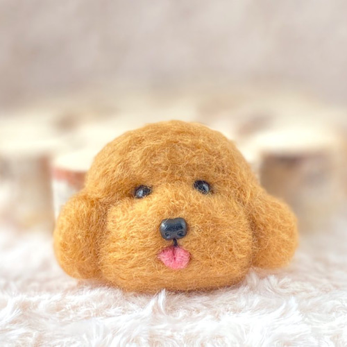 確認用トイプードル羊毛フェルトマグネット