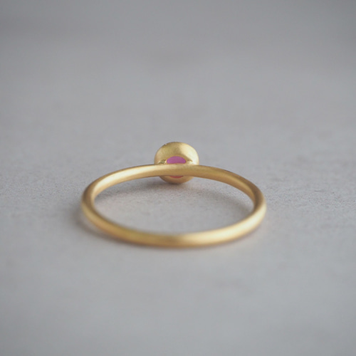 Star Ruby ring -スタールビー- 重ね付け k18 華奢 天然石