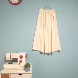 コーデュロイギャザースカート ✦選べる27色✦ 人気セイジグリーン 5枚目の画像