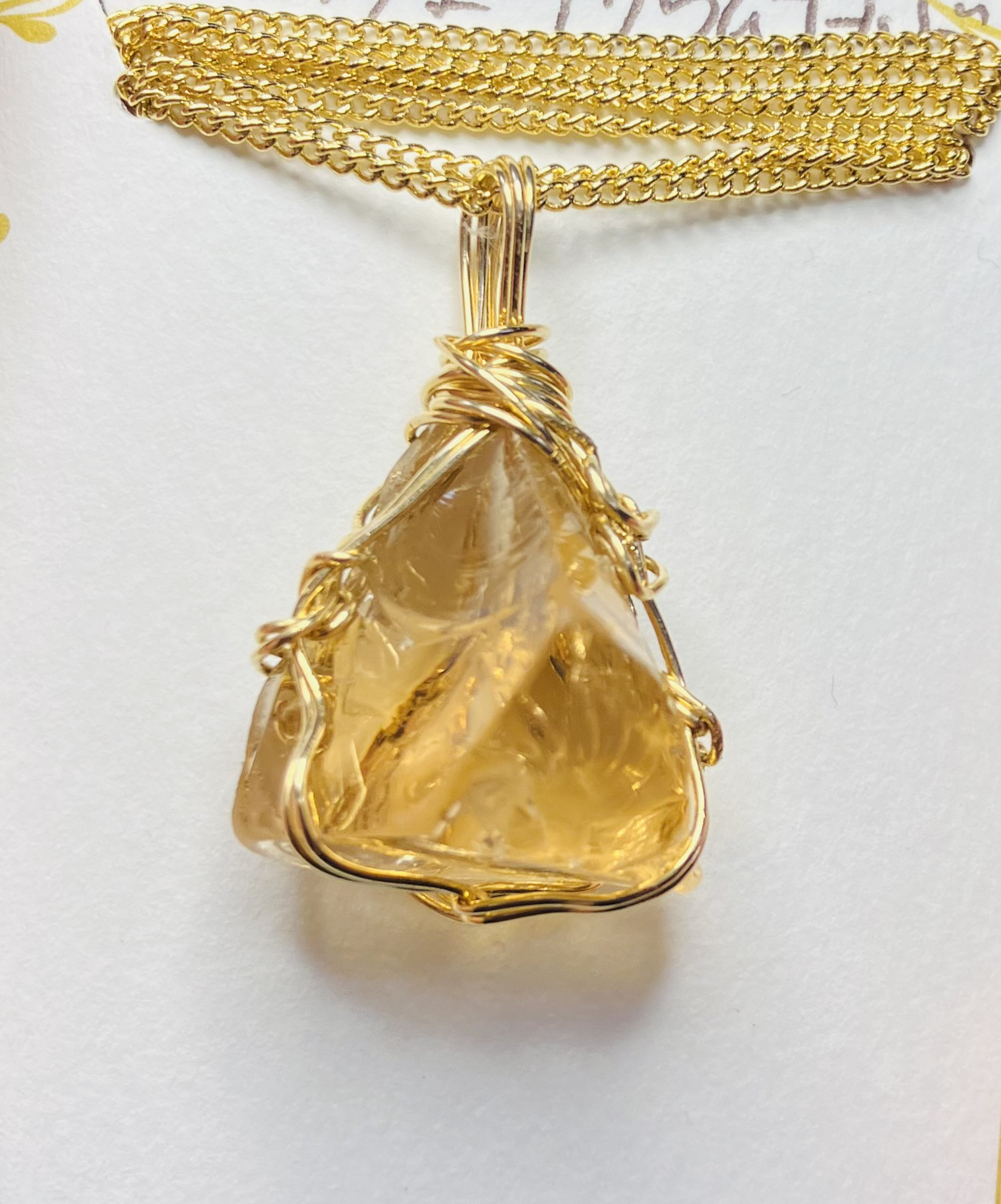 アンダラクリスタル　レムリアエーテリウムゴールド14kgfペンダント（レターパックライト送料無料）