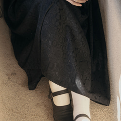 黒日本のレトロなダークパターンジャカードサスペンダードレスノースリーブルーズリトルブラックスカートベストドレス 18枚目の画像