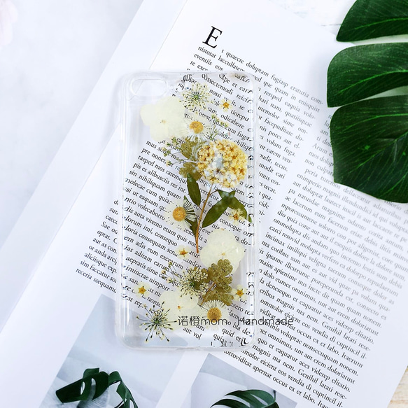 本物のお花 スイセン ドライフラワー 押し花 レトロ シンプル スマホケース 可愛らしい 4枚目の画像