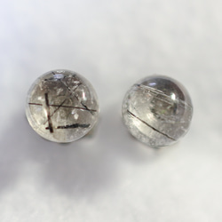 (1 件) 黑色電氣石石英耳環（6 毫米，鈦柱） 第1張的照片