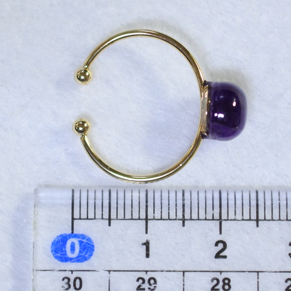(1 個) 紫水晶手術不鏽鋼戒指（8mm/均碼） 第5張的照片