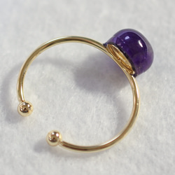 (1 個) 紫水晶手術不鏽鋼戒指（8mm/均碼） 第3張的照片