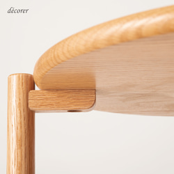 オーク材とラタンかごめ編みのサイドテーブル [ 幅40cm 高さ50cm : 2色 ] 北欧スタイル 無垢 手編み 木製 15枚目の画像