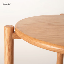 オーク材とラタンかごめ編みのサイドテーブル [ 幅40cm 高さ50cm : 2色 ] 北欧スタイル 無垢 手編み 木製 16枚目の画像
