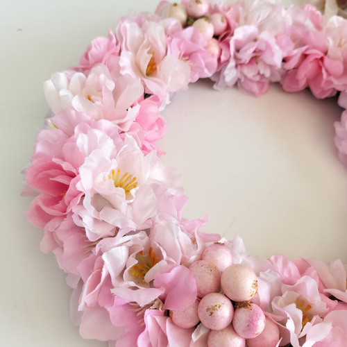 桜のリース スプリングリース ひな祭り アートフラワー 卒業祝い 入学