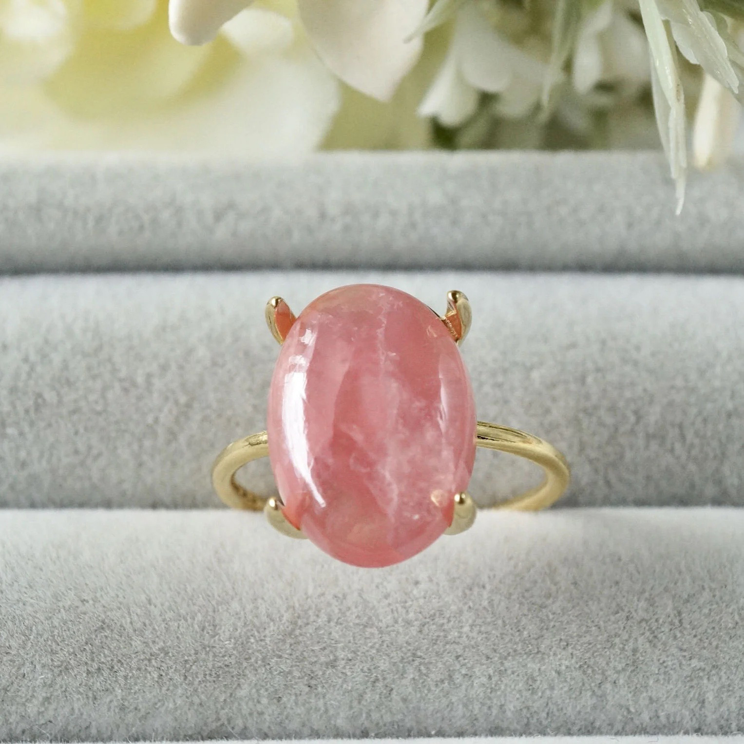 【受注制作】ロードクロサイト（インカローズ）　7号〜フリーサイズリング　シルバー925　14x10mm