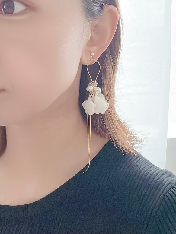 No.773【10ペア】ブルーグレー フラワー ハンドメイド ピアス イヤリング No.773【10ペア】ブルーグレー フラワー ハンドメイド ピアス